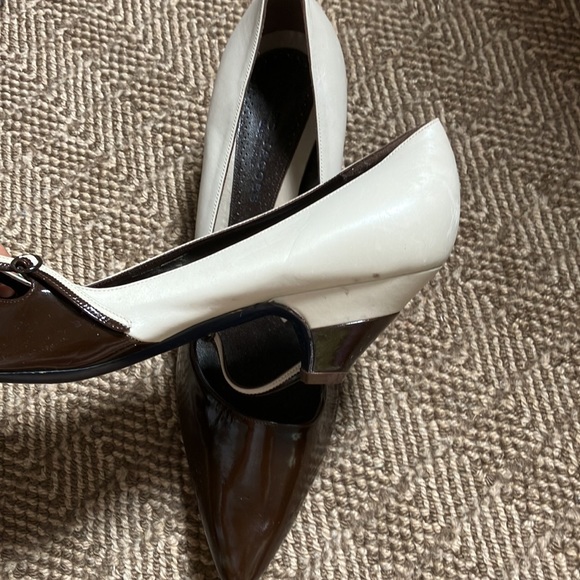 Y2k Vintage Mark Jacobs Black Leather Pointed Toe Kitten Heel Pumps Size 40/9.5 - Picture 2 of 8